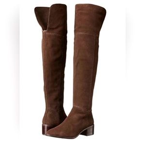 Coach brown suede Over the Knee Lucia split boot